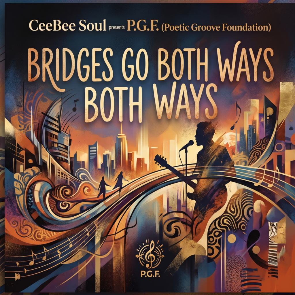 Bridges go both ways (Groovetown mix) – P.G.F.<div class="wcmp-player-container product-462"><audio controlslist="nodownload" data-product="462"  volume="1" id="462" preload="none" data-lazyloading="none" class="wcmp-player  mejs-classic" data-duration="3:04" data-estimated_duration="83"><source src="https://www.ceebeesoulproductions.com/wp-content/uploads/wcmp/1576098eaa99a99db7627f39cce61ef5.wav" type="audio/wav" /></audio></div>